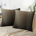 thumbnail image 3 of LALILO Throw Pillow Covers Wavy Golden Lines Striped Graphic Line Cushion Cover 18" x 18", 2 Pack, 3 of 6