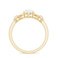 thumbnail image 2 of Rosec Jewels Moissanite Oval Engagement Ring with Flower - 6X8 mm Oval Ring for Women - 1 Ct - D-VS1 Grade Certified, 14K Yellow Gold, US 12.00, 2 of 8