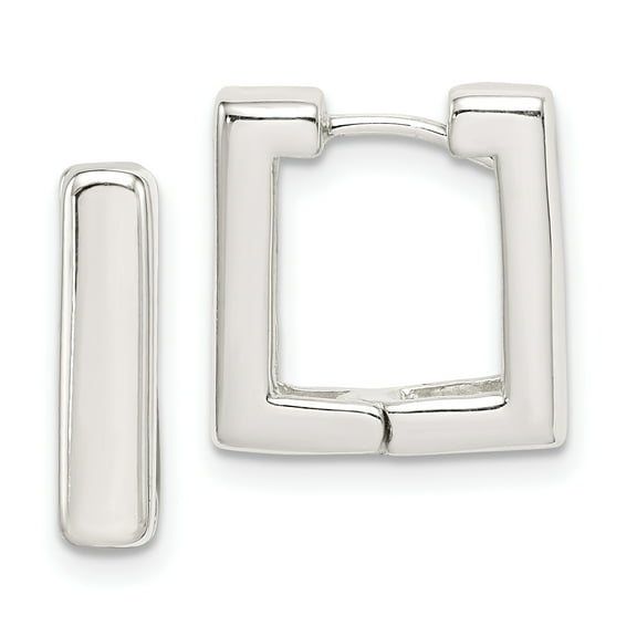 Primal Silver Sterling Silver Square Hoop Earrings