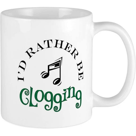 I'd Rather Be Clogging Mug Ceramic Coffee Mug, Tea Cup 11 oz