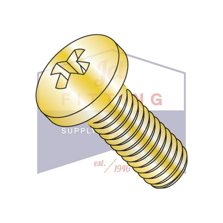 

8-36 x 3/4 MS35207 Military Phillips Pan | Machine Screw | Fine Thread | Fully Threaded | Steel | Cadmium Yellow Plated (Quantity: 1000)