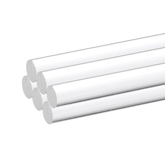 Uxcell 6pcs Acrylic Round Rods 5/16" x 12" Clear Acrylic Dowel Rods Sticks Plastic Sticks Strip for DIY Crafts Lighting Gardening Decorations - 2mm x 300mm