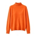 thumbnail image 7 of Women's Mock Neck Sweatshirt Sweater Long Sleeve Loose Comfy Soft Knit Pullover Casual Basic Tops, 7 of 7
