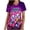 Purple, variant on WHLBF UTTOASFAY Easter Tops for Women Easter Bunny Egg Print Printed Casual V-neck Short Sleeved Printed Pocket Scrubs Easter Gift for Her Top Purple S