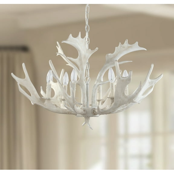 Safavieh Birch 30 in. Dia. Antler Chandelier, White