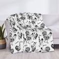 thumbnail image 3 of Naloa Retro Rooster Flannel Blankets - Thick and Warm Blanket for Winter, Soft Fuzzy Plush King Blanket for All Seasons50"x40", 3 of 6