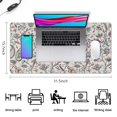 thumbnail image 5 of Long Mouse Pads for Desk,White Pioneer Flower and Paisley Pattern Desk Mats on Top Of Desks, Desk Mouse Pad Extra Large with 3mm Non-Slip Base and Stitched Edge for Gaming,Office,Work,Home 31.5"x15.7", 5 of 6