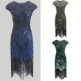 thumbnail image 2 of Yokua Women's 1920s Vintage Beaded Sequins Fringe Flapper Dress for Evening Parties, 2 of 13