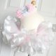 thumbnail image 3 of 13 Colors Princess Contrast Color Tutu Skirt Layered Ballet Bow Dance Ruffle Tul white rose red, 3 of 4