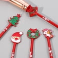 thumbnail image 2 of Juego De Brochas De Maquillaje Con Varita De Navidad, Brochas De Maquillaje Con Mango De Árbol De Navidad De Santa Elk De Dibujos Animados Para Rubor, Base, Cejas, Sombra De Ojos, Labios Cateissary HA038653-00, 2 of 6