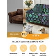 thumbnail image 5 of Coastal Teal Green Couch Cover Sofa Covers 3 Cushion Sectional Couch, Modern Ocean Mermaid Scales Washable Sofa Covers Slipcover Sectional Sofa Cover, Furniture Protector 71"x150", 5 of 9