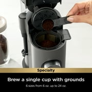 Ninja Pods & Grounds Specialty Single-Serve Coffee Maker, K-Cup Pod Compatible, 4 Brew Styles, PB050, Gray