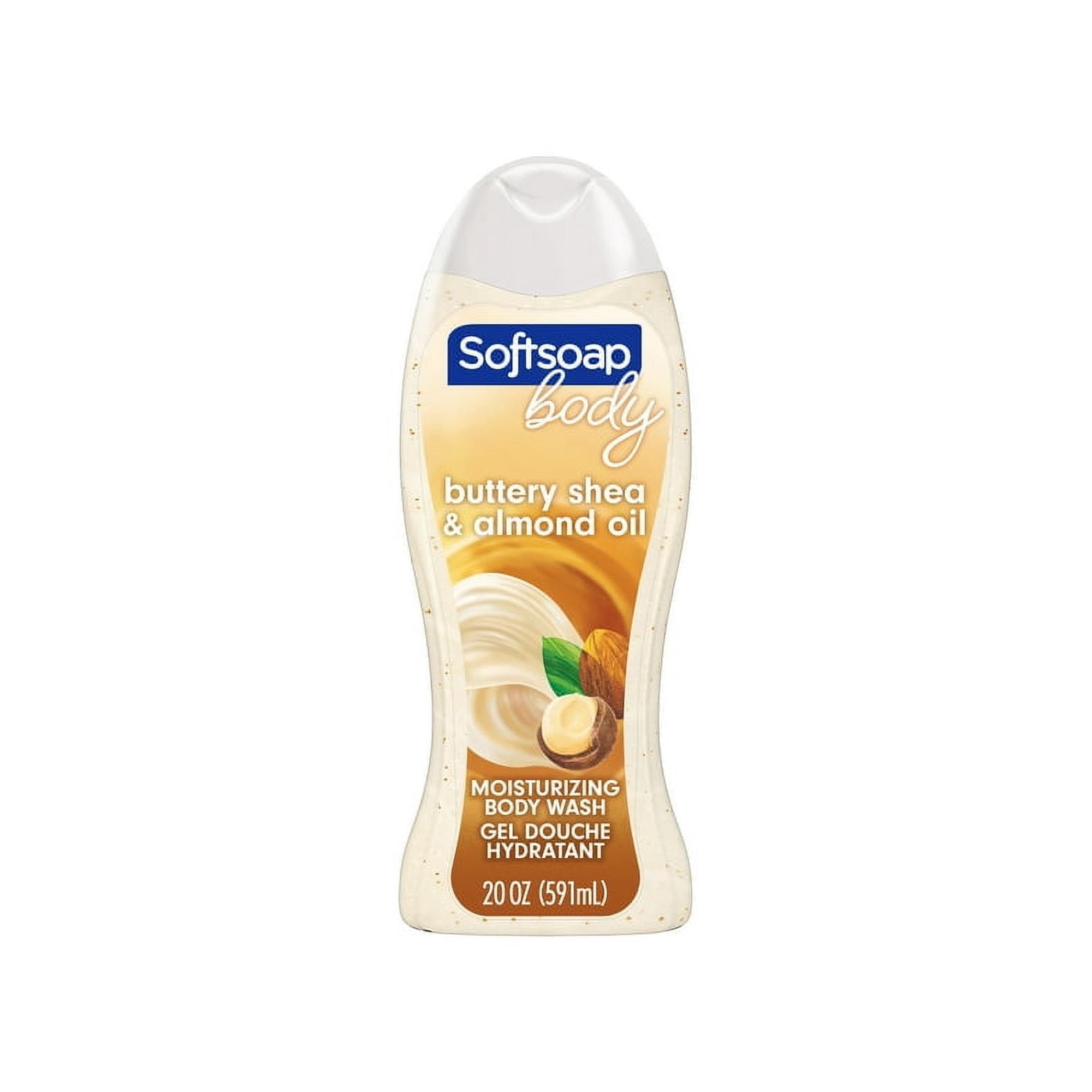 Pack of 2 Softsoap Moisturizing Adult Body Wash, Shea & Almond Oil, All Skin Types, 20oz