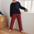 thumbnail image 5 of Xecao Buffalo Plaid Red Black Print Teenagers' Pajama Pants Long Sleep Pants Soft Elastic Waist Pajama Bottoms Elastic waist with 2 Pockets 5-16 Years-XS(5-6), 5 of 6