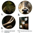 thumbnail image 3 of Designart "Portrait Vibrant Brown Deer painting II" Animals Floater Framed Wall Art Print, 3 of 7