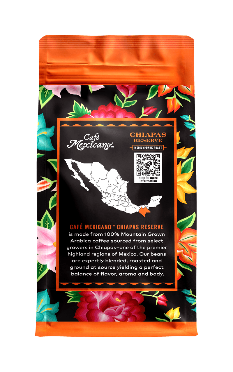 (6 pack) Café Mexicano Chiapas Reserve Medium-Dark Roast 12oz