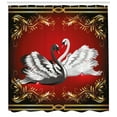 thumbnail image 3 of Ambesonne Animal Shower Curtain, Romantic Swan Couple, 69"Wx70"L, Multicolor, 3 of 3