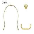 thumbnail image 4 of Uxcell 10.5 Inch Lamp Harp Kit with Finial Lamp Shade Holder Gold Tone 2 Set, 4 of 6