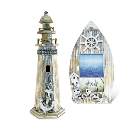 Nautical Decor Picture Frame And Lighthouse Decor Walmart Com