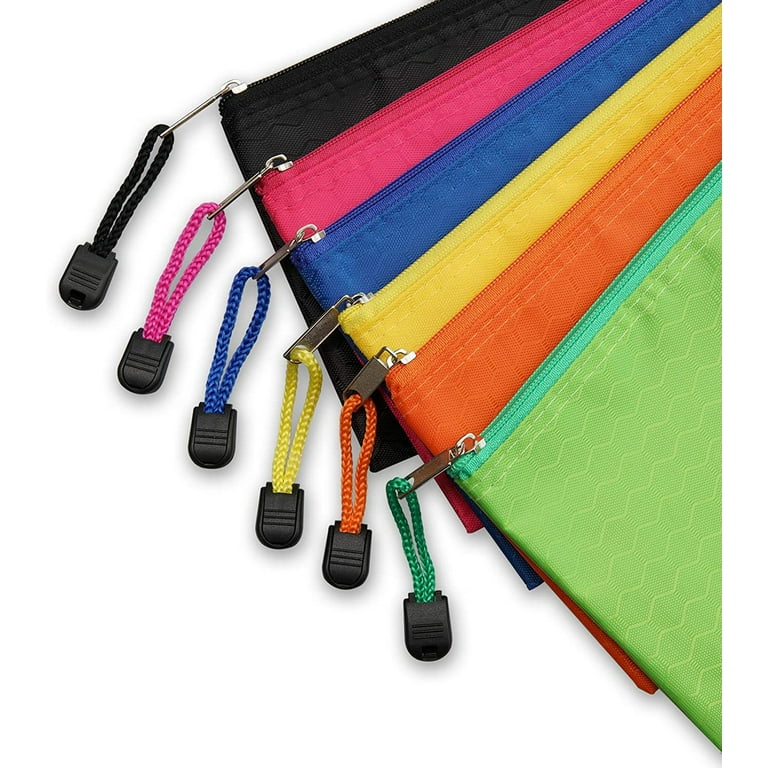 Zipper Pencil Pouch Bulk, 4pcs Storage Bag Zippered Multicolor Stationery  Pouch with Card Slot Reusable Pencil Case Bulk, for Coin Checks Money 