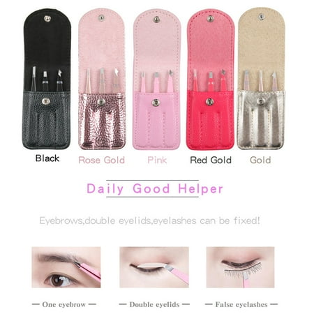 

Fairnull 3Pcs Multicolor Eyebrow Tweezers High Elasticity Tight Bite Reusable Anti-static Beauty Tweezers for Makeup