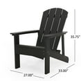 thumbnail image 6 of Noble House Culver Faux Wood Slat-Backed Adirondack Chair in Black (Set of 2), 6 of 7