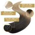 thumbnail image 4 of SEGO Clip in Hair Extensions 100% Real Remy Human Hair Full Head Straight Balayage Hair 8-24 inch, 4 of 10