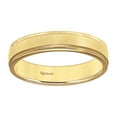thumbnail image 2 of Keepsake 14K Yellow Gold Plated Sterling Silver 5mm Step-Edge Men's Band, 2 of 5