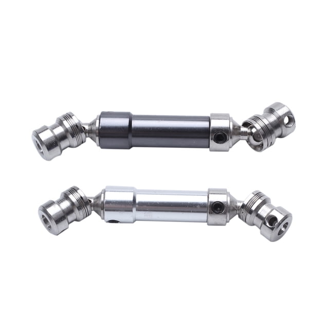 2 Pcs Metal Rear Center Drive Shaft CVD Transmission Shaft for 1:12 12428 12423 RC Car, Silver & Titanium