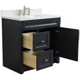 thumbnail image 4 of Bellaterra Home 400700-37R-DG-WERC 37 in. Single Sink Vanity with Quartz Top, Dark Gray & White - Center Rectangle Sink & Right Drawers, 4 of 4