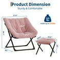 thumbnail image 3 of Ataucjin Comfy Chair,Oversized Faux Fur Foldable Lounge Chair for Adults,Foldable Living Room Chairs,X-Large Saucer Chair with Sturdy Metal Frame, Plush Accent Chair for Bedroom,Living Room,Dorm, 3 of 8