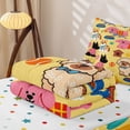 thumbnail image 6 of Homewish Funny Dogs Zipper Queen Comforter Set with Fitted Sheet and 2 Pillowcases For Kids Girls Boys ,Cute Corgi Pug Zipper Bedding Set,Yellow,Polkadot Reversible,4pcs, 6 of 8