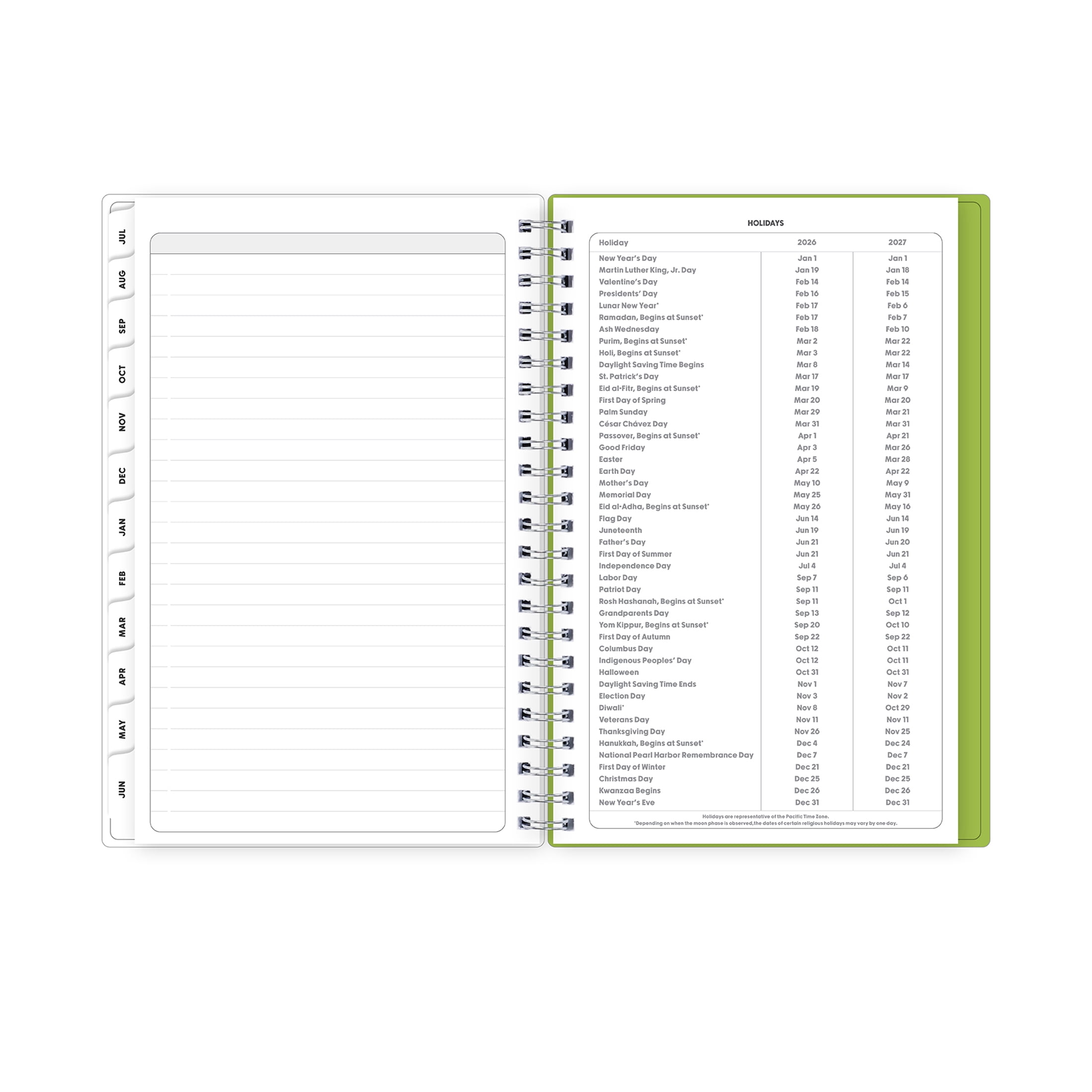 Blue Sky Gen Z Monthly Weekly Planner, 5" x 8", Slime 15-Month (April 2026 - June 2027)