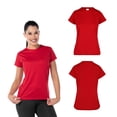 thumbnail image 2 of Playera Cuello Redondo para Dama, Color Rojo, Talla Chica, 100% Poliéster., 2 of 3
