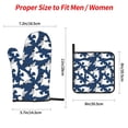 thumbnail image 3 of Oven Mitts and Pot Holders 4 Piece, Shark white High Heat Slip Resistant Oven Mitt and Trivets Set Kitchen Oven Glove Pot Holders for Cooking Baking Grilling, 3 of 7