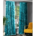 thumbnail image 2 of The Cozy Creation Teal Crushed Velvet Curtains for Living Room Bedroom, Velvet Fabric Sample, Teal, 12" W x 12" L, 2 of 5