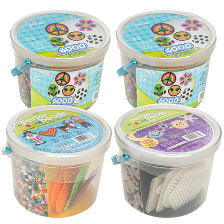Perler (Set of 4) Bucket Of Beads For Kids Art Supplies For Kids Crafts Perler Beads Craft