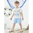 thumbnail image 3 of CARETOO Toddler Kids Boy Clothes Set Summer Beach Outfit Cotton Fabric Casual T-Shirt Shorts 2Pcs, 3 of 9