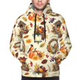 thumbnail image 2 of Bingfone Autumn Vintage Men's Drawstring Hoodie Long Sleeve Pocket Sweatshirts-X-Large, 2 of 6