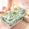 thumbnail image 2 of Manfei Vintage Snowman Twin Fitted Sheet,Traditional Gingerbread Men Bedding,2-Piece,1 Fitted Sheet and 1 Pillowcase, 2 of 6