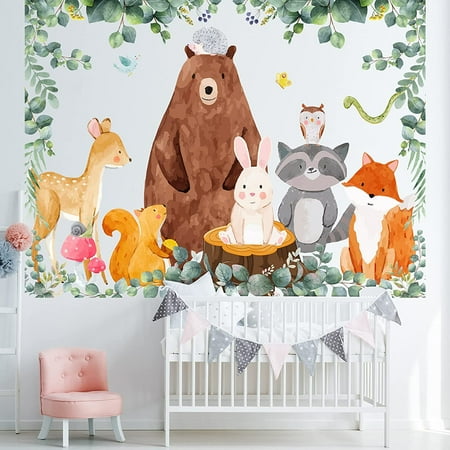 6 Sheets Large Woodland Animals Wall Decals Jungle Animals World Bear Fox Deer Owl Squirrel Wall Art Stickers Photography Background for Baby Nursery Kids Bedroom Playroom Birthday Party Wall Decor | Walmart Canada 6 Sheets Large Woodland Animals Wall Decals Jungle Animals World Bear Fox Deer Owl Squirrel Wall Art Stickers Photography Background for Baby Nursery Kids Bedroom Playroom Birthday Party Wall Decor | Walmart Canada