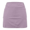 thumbnail image 4 of Women Clearance Women's Pants Straight Leg Shorts Plus Size Skirt Fake Two Piece Trousers Gradient Color Pants Casual Compression Shorts Trendy Base Skirt Slim Fit Exercise Trousers, 4 of 5