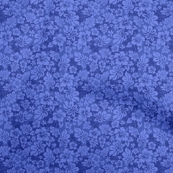 oneOone Rayon Medium Blue Fabric Tropical Diy Clothing Quilting Fabric Print Fabric By Yard 56 Inch Wide
