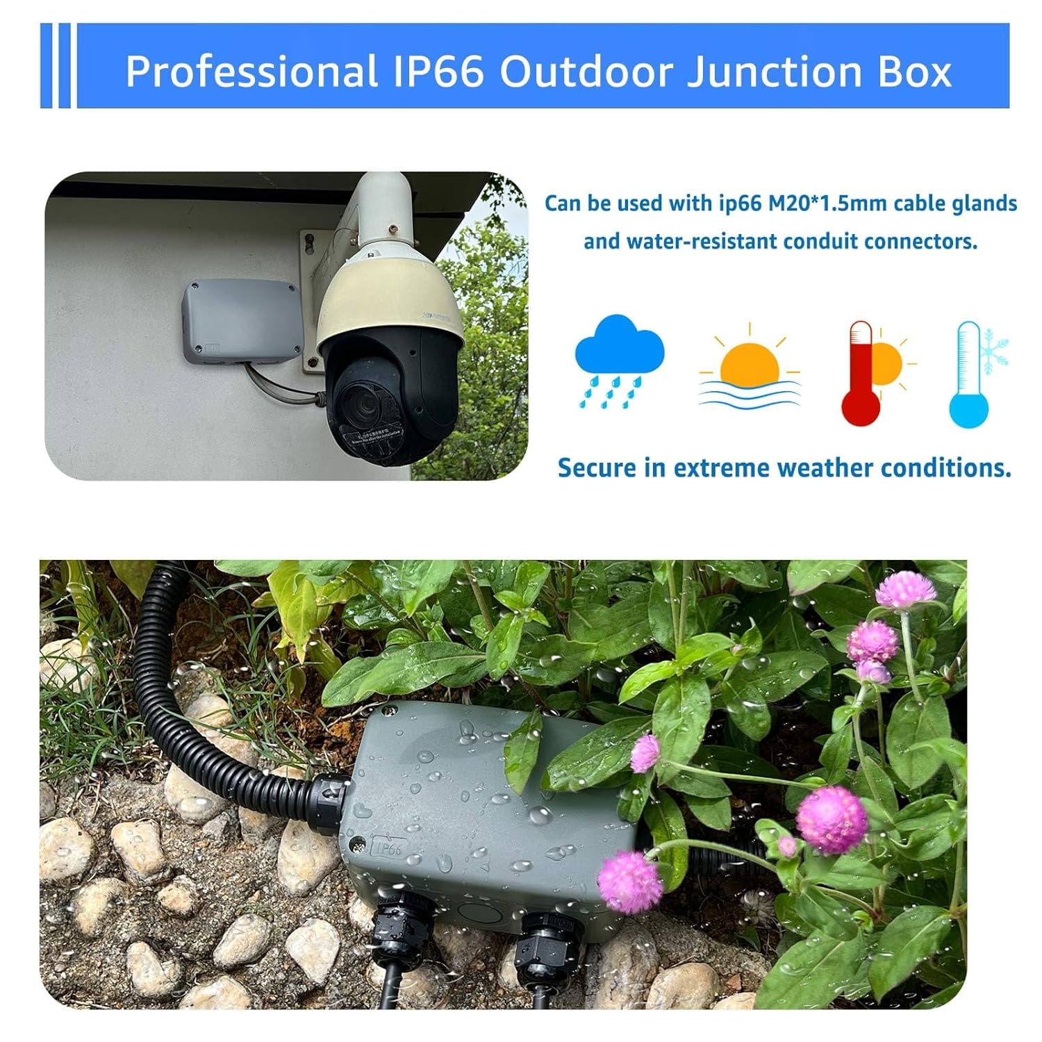 Outdoor Junction Box Waterproof,NineLeaf Outdoor Electrical Boxes Weatherproof with Reserved Holes,IP66 PVC/ABS Dustproof,4.9x3.3x2.3In(125x86x62MM),Watertight for Indoor Outdoor Use,9PK