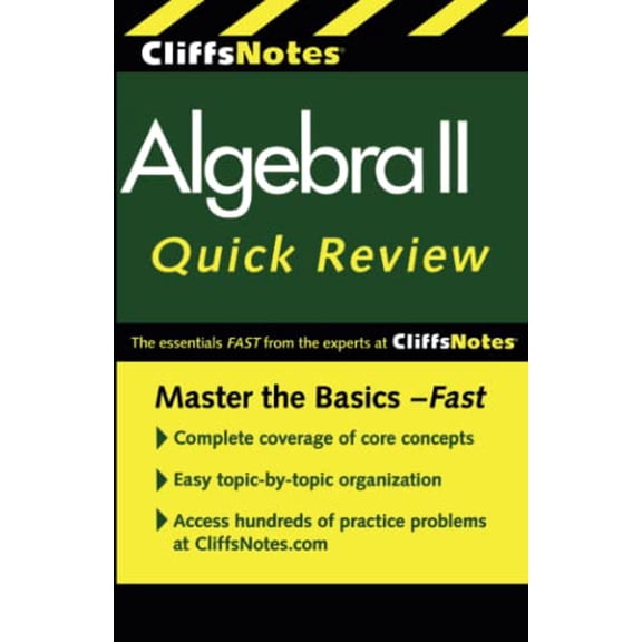 Pre-Owned Algebra II Cliff Notes (Paperback) 0470876344 9780470876343