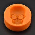 thumbnail image 2 of Moldes Para Fondant Molde de calavera para tarta, decoración de Halloween, molde para hornear jabón, utensilios de cocina para hornear (naranja), 2 of 6
