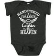 thumbnail image 3 of Inktastic Handpicked for Earth by My Cousin in Heaven with Angel Wings Boys or Girls Baby Bodysuit, 3 of 5