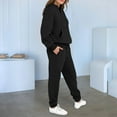 thumbnail image 6 of Efsteb Women 2 Piece Outfits Hoodie Sweatsuits Set Casual Sweatpants Long Sleeve Sweatshirt Matching Joggers Tracksuit Sets (Black,L), 6 of 8