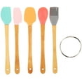 thumbnail image 1 of MasteelfCA 5 pcs Mini Silicone Spatulas Small Spatulas Kitchen Baking Spatulas Bamboo Handle Spatulas, 1 of 8