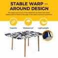 thumbnail image 4 of Navy Blue Black Geometric Table Cloths for 3 Foot Rectangle Tables, Abstract Art Modern Line Patio Waterproof Elastic Fitted Tablecloths, Washable Rectangular Table Cover for Camping, 4 of 8